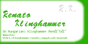 renato klinghammer business card